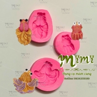 Set silicon 3 cá chép xoè đuôi